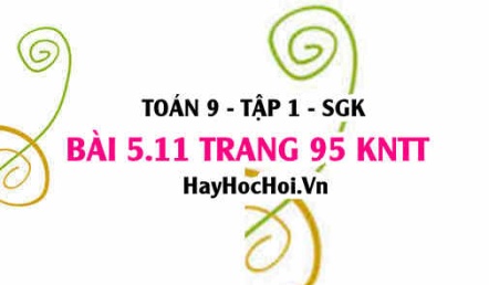 Bài 5.11 trang 95 Toán 9 tập 1 Kết nối tri thức